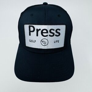 Dome Headwear Press Golf Life Trucker Hat Black Mesh Snapback Cap Style III